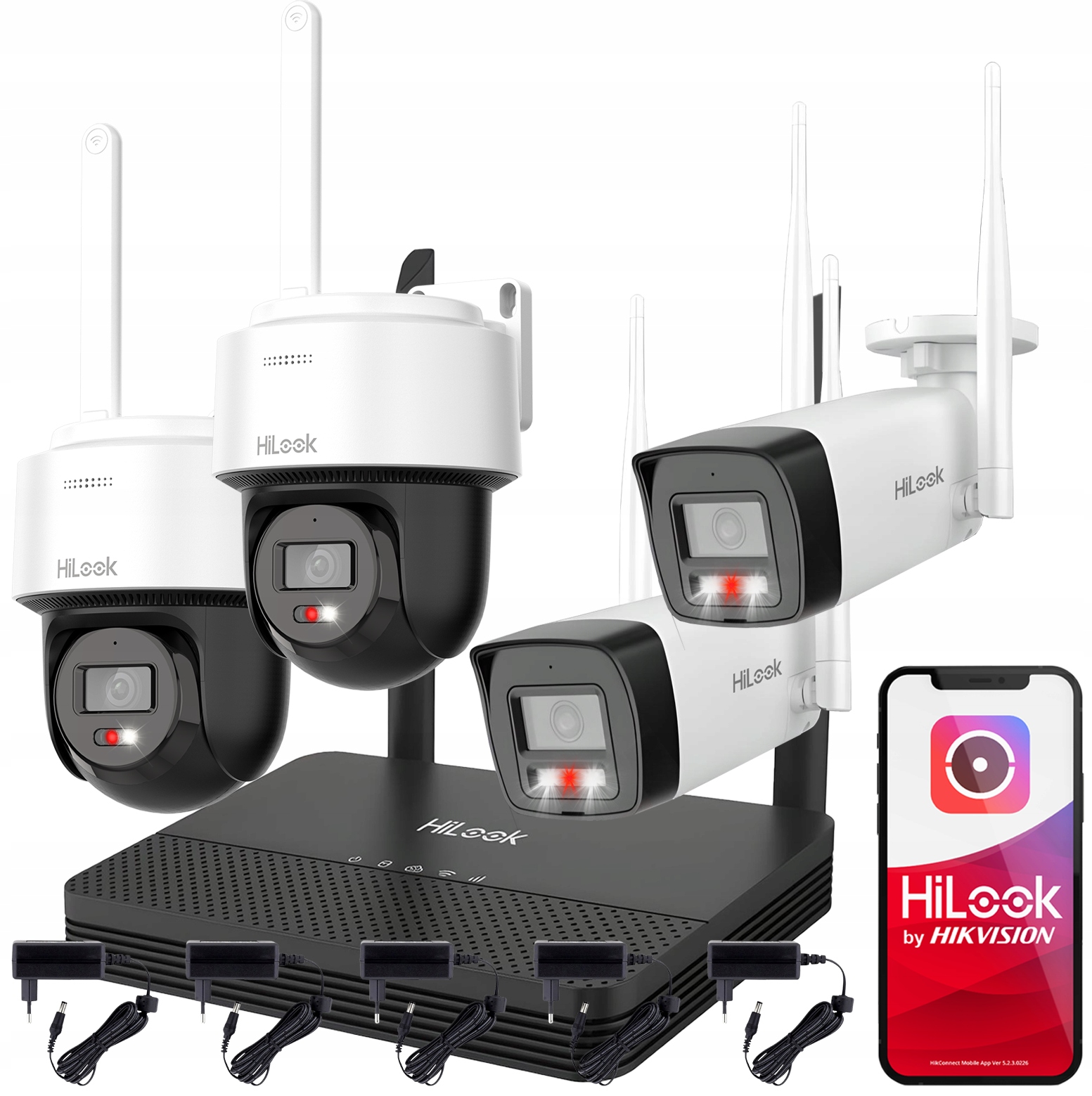 Sada monitorovania WiFi 4MPx HiLook Hikvision 2 rotačné kamery EasyLink