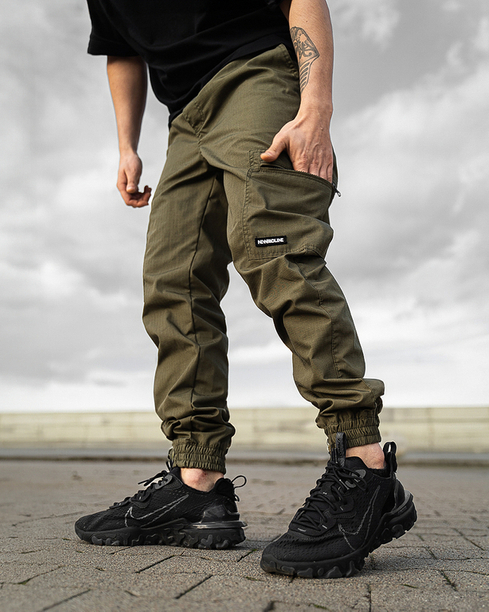 Kalhoty Joggery New Bad Line Cargo Látkové Ripstop Nbl Khaki vel. XXL