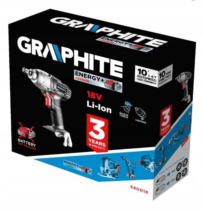 Rázový uťahovák Graphite 58G018 18 V