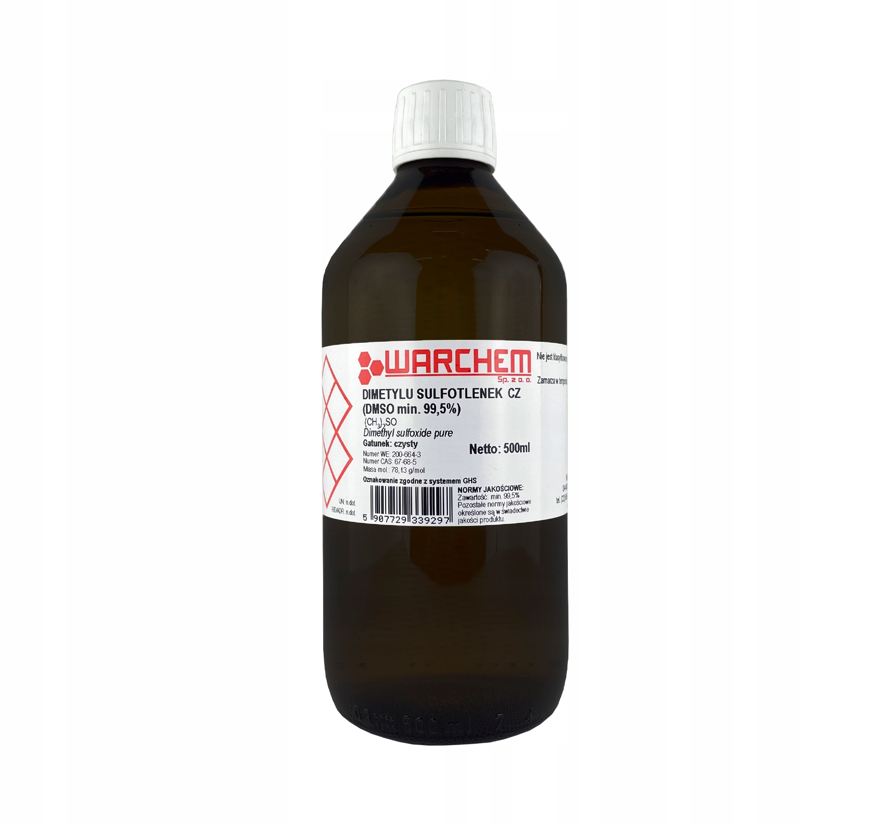 

Dimetylu Sulfotlenek Dmso 99,5% czysty 500ml