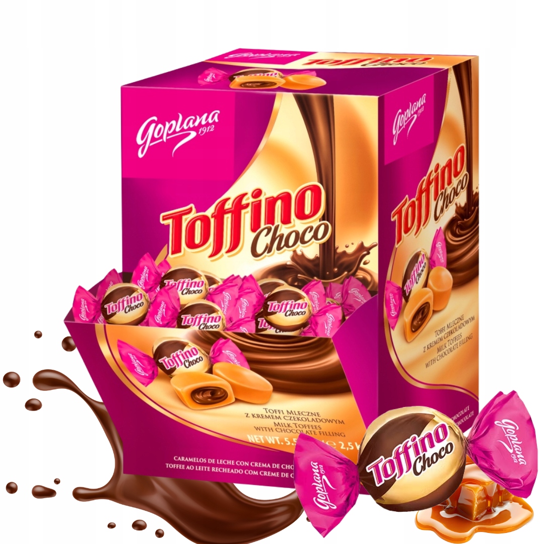 Goplana Toffino Choco Toffi mléčné bonbóny s čokoládovým krémem 2,5 kg