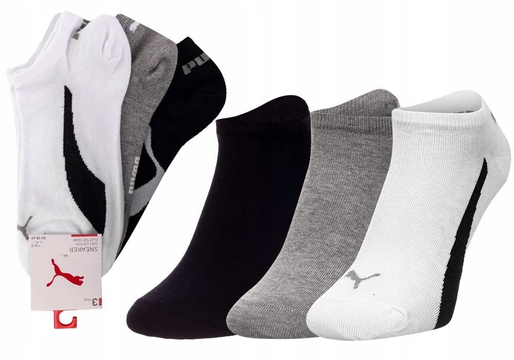 

Puma Skarpety Skarpetki Stopki 3 Pary Roz: 35-38