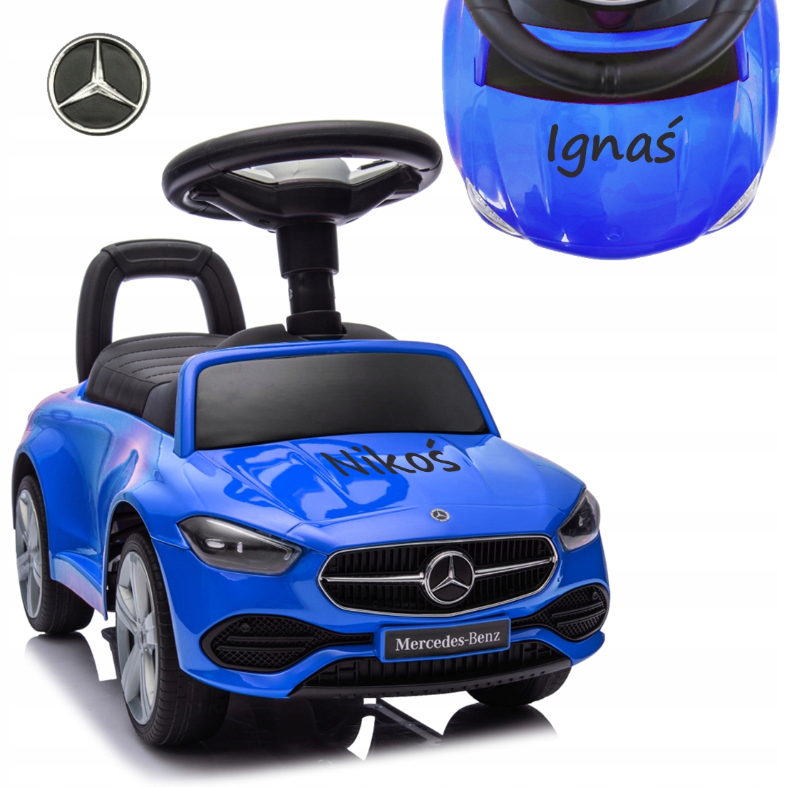 na chrzest dziewczynka Samochód do odpychania jeździk 2 Latka +imię