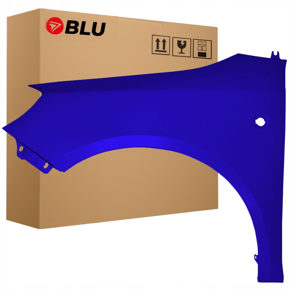 Blu Blatník Škoda Fabia 2 5J Roomster LF5Q levý modrý 07-15 přední pozink