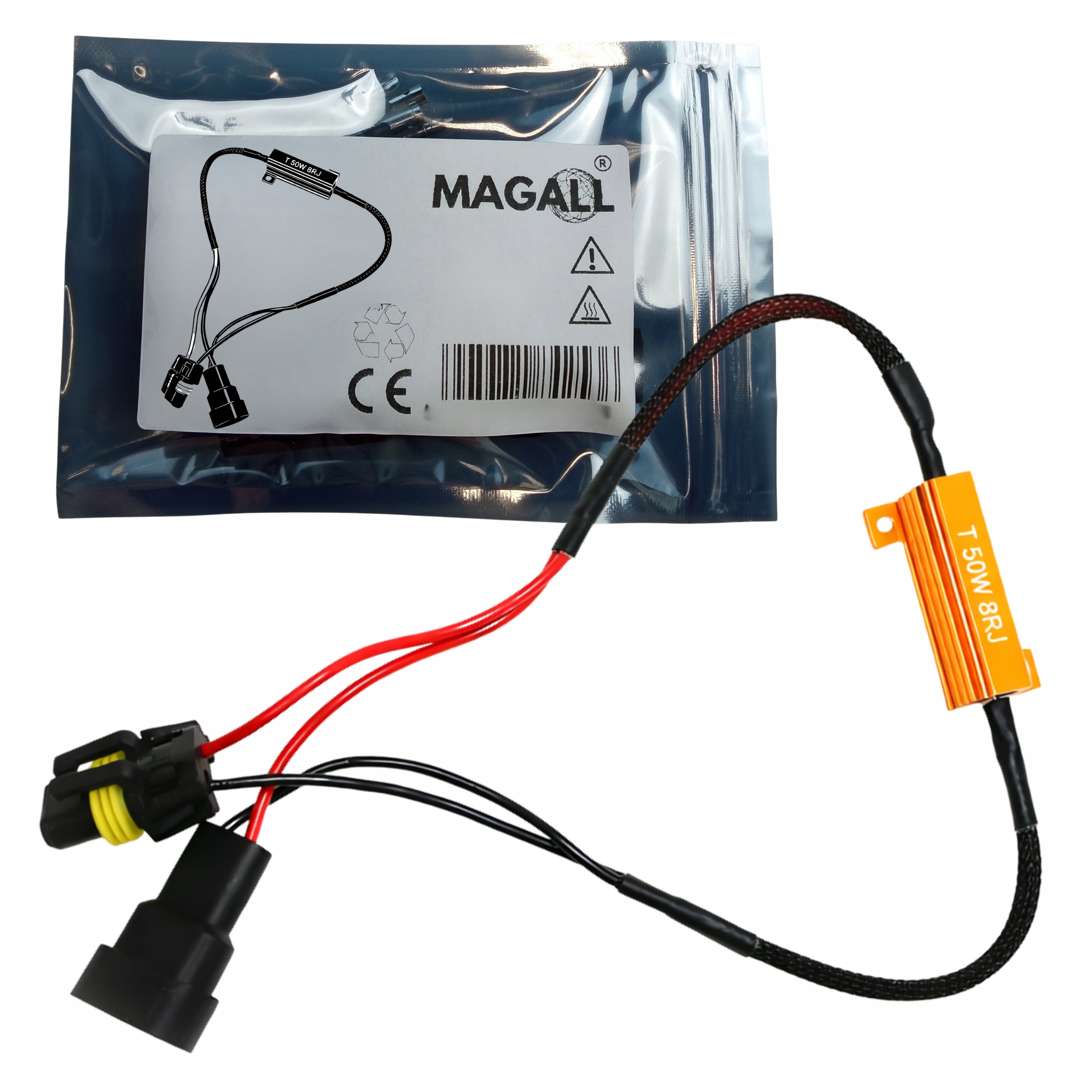 Rezystor CANBUS HB4 (9006) 8 OHM 50W 12V - adapter Plug&Play LED MAGALL