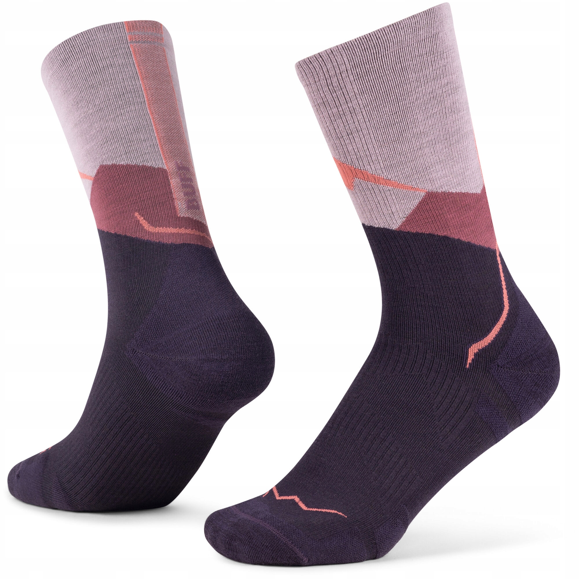 Skarpetki Buff Merino Lightweight Crew Sock LWC1 Pink M (39-41)