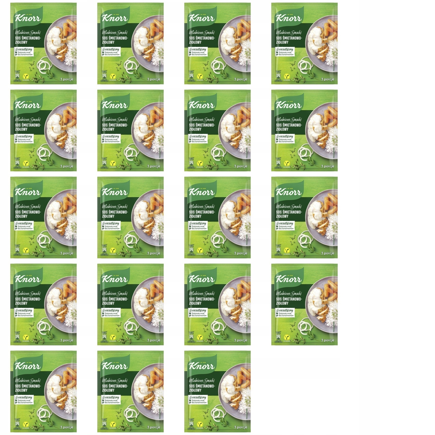 19x 29g Knorr Ulubione smaki sos śmietanowo-ziołowy Karton