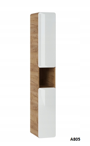 SZAFKA SŁUPEK WYSOKI WĄSKI A805 ARUBA WHITE 25CM