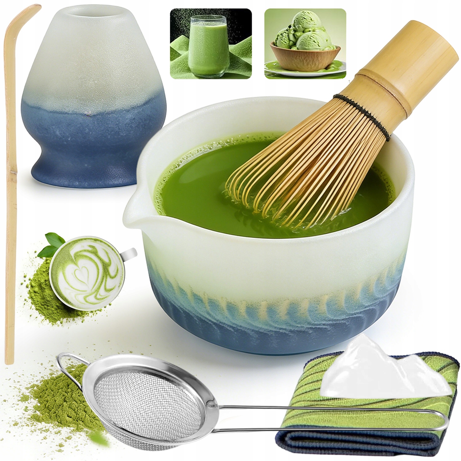 Bambusowy Zestaw Prezentowy Do Herbaty Matchy Chashaku Trzepaczka Łyżka