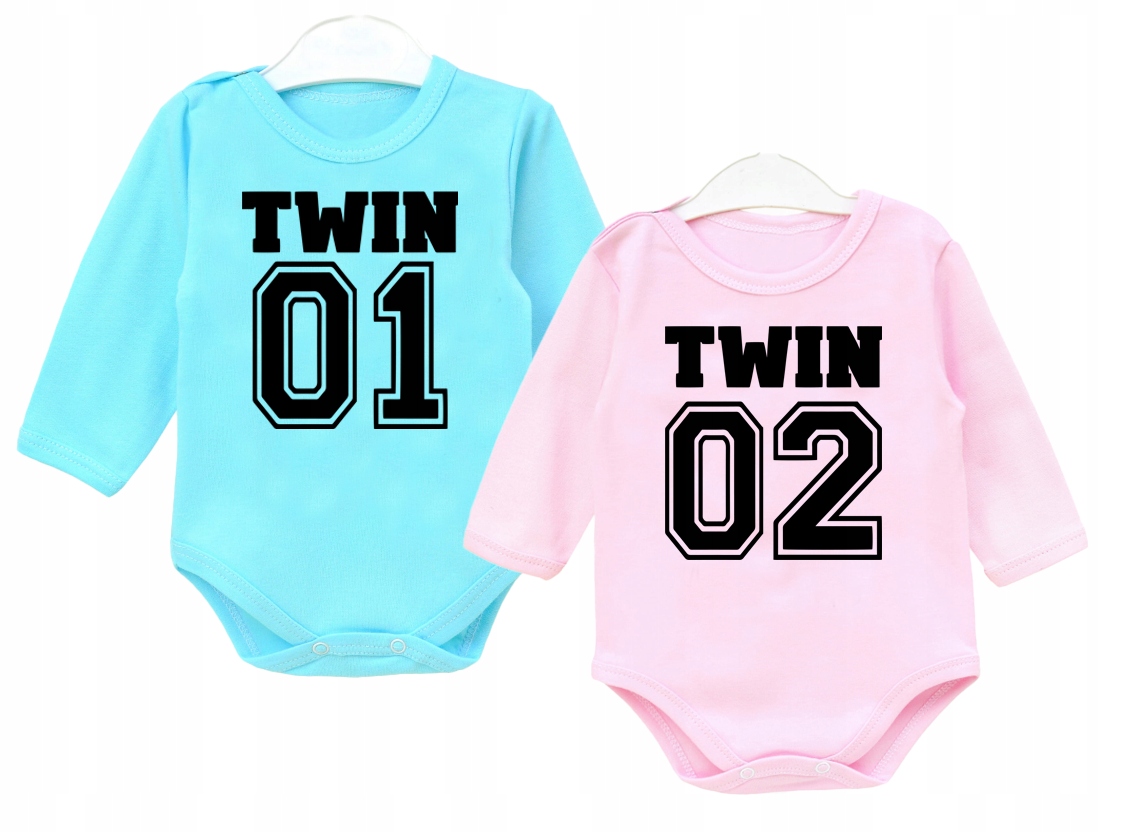 

Zestaw body dł. rękaw dla bliźniaków r.62