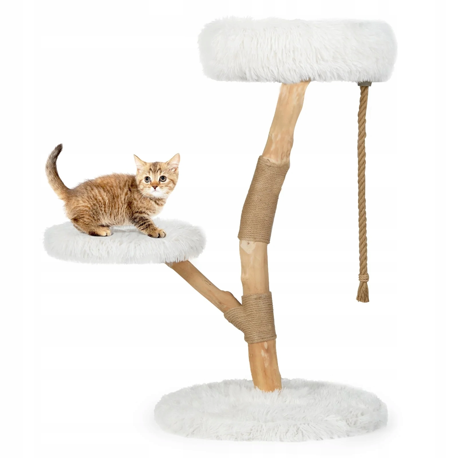Levné Škrabadlo Pravé Dřevo Cat Tree Dřevo Kočka Kvalita, 90 cm