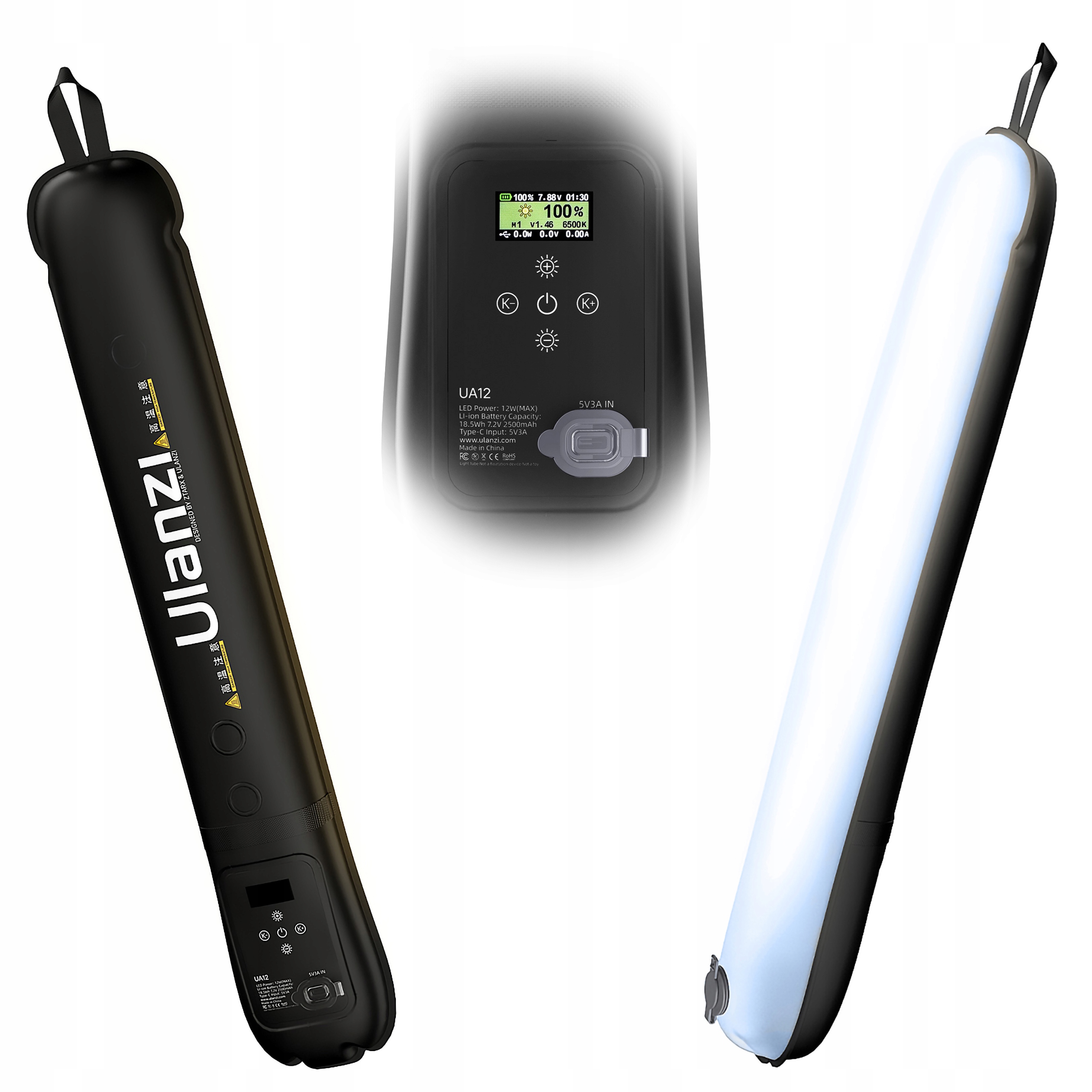 Led trubice Flexibilní Ulanzi UA12 magnetické uchycení 1/4 palce 200 Led 12 W