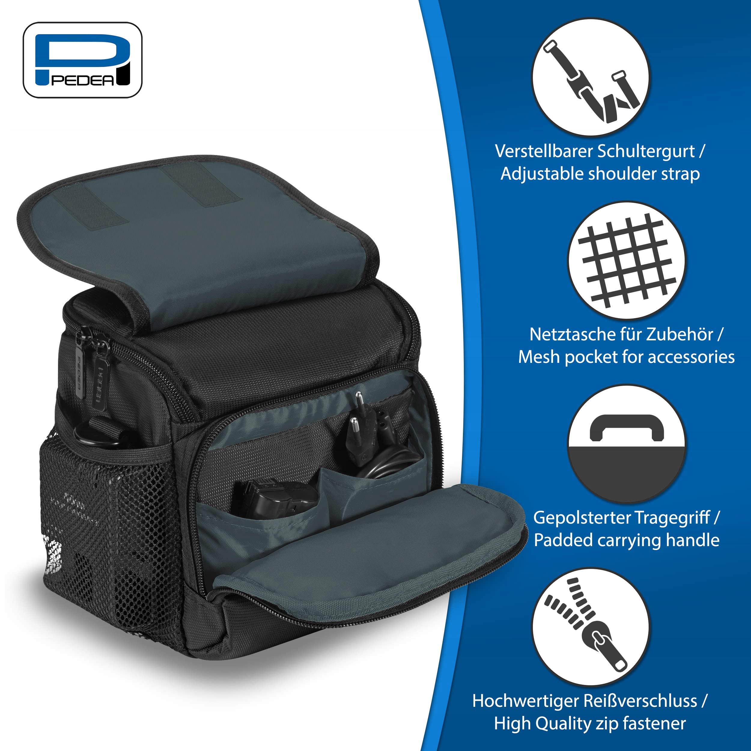 PEDEA Torba Na Aparat Essex DSLR SLR Szara Rozmiar M — miniatura 3