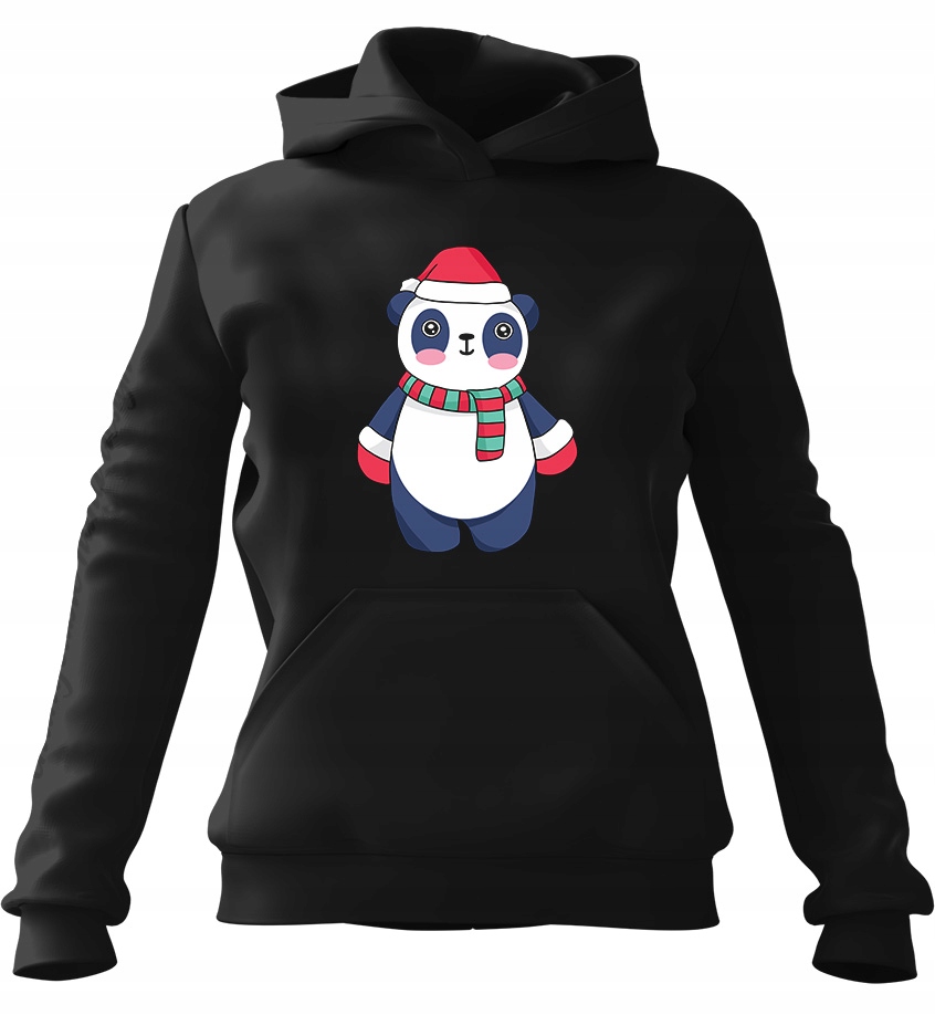 Dámská s kapucí Mikina Panda , černá, velikost L