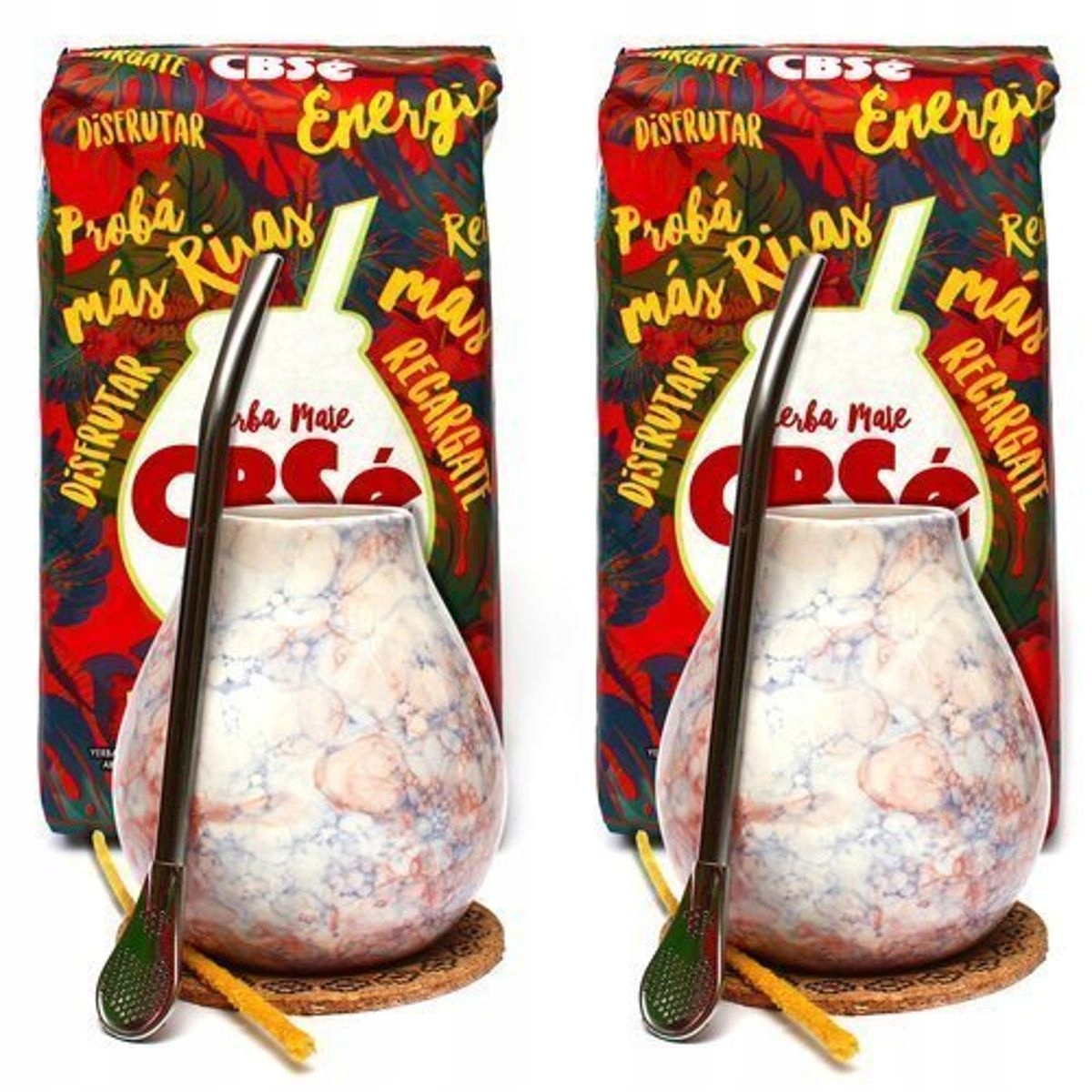 Levně Sada Yerba Mate Pro Dva tykve a bombily Cbse Guarana Energia 2x 500g