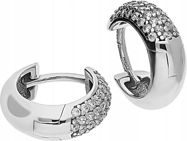 Stříbrné náušnice 925 Kolíček Se Zirkony 2,80g dámské jako dárek k zavěšení