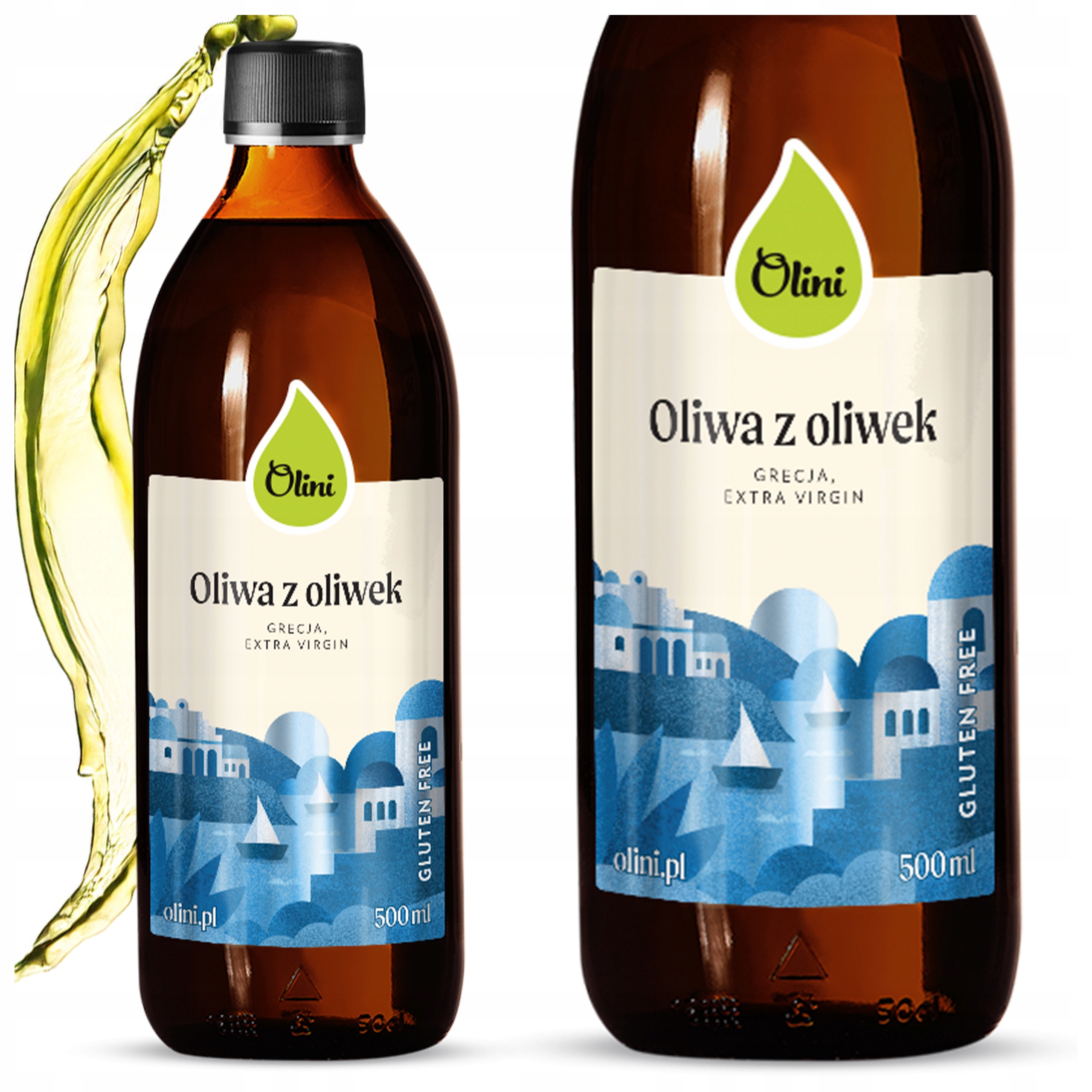 Řecký extra panenský olivový olej Studeně lisovaný Čerstvý Olini 500 ml