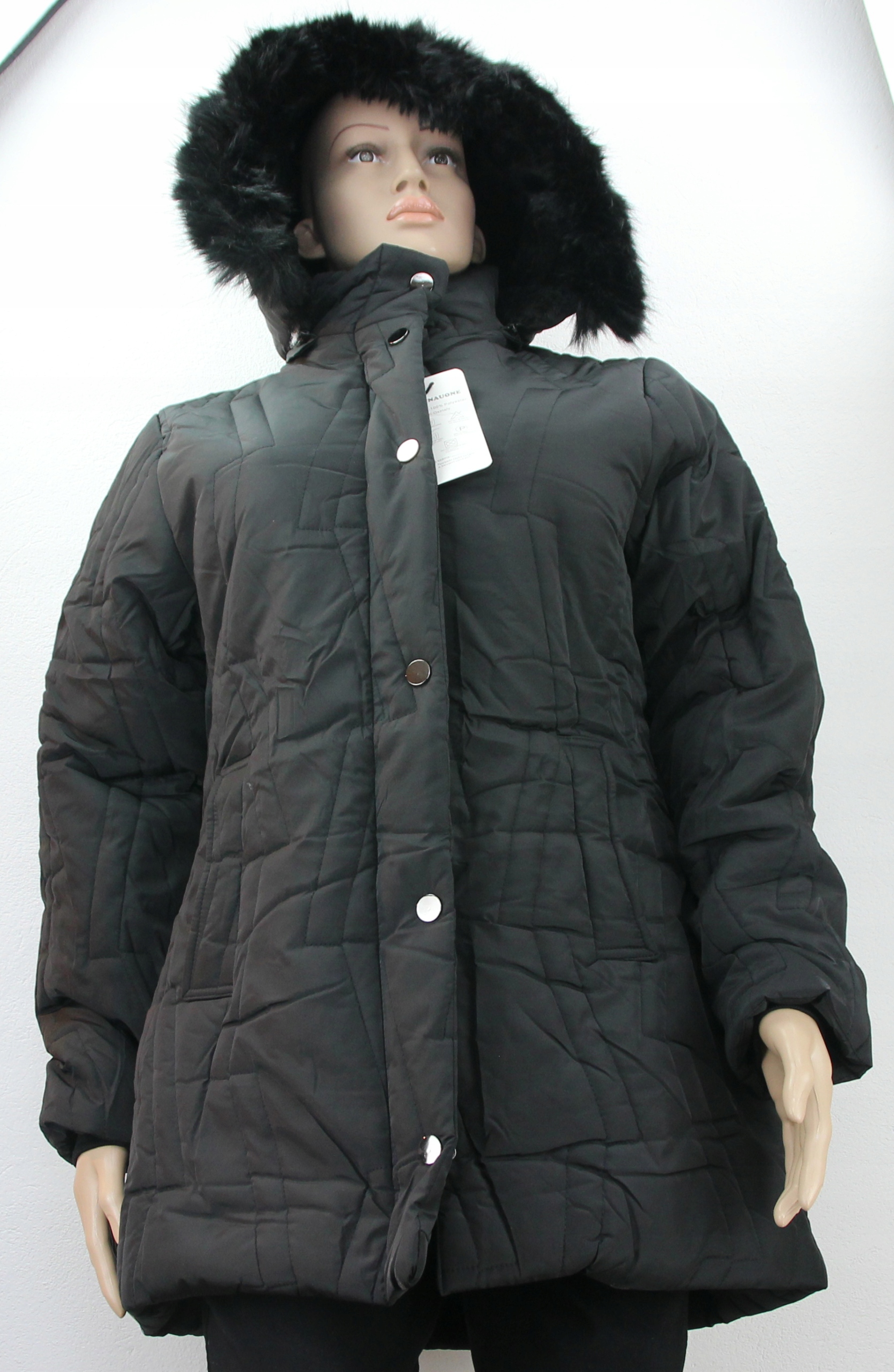 Zimní bunda dámská, zateplená, roztahovací, černá, velikost XL