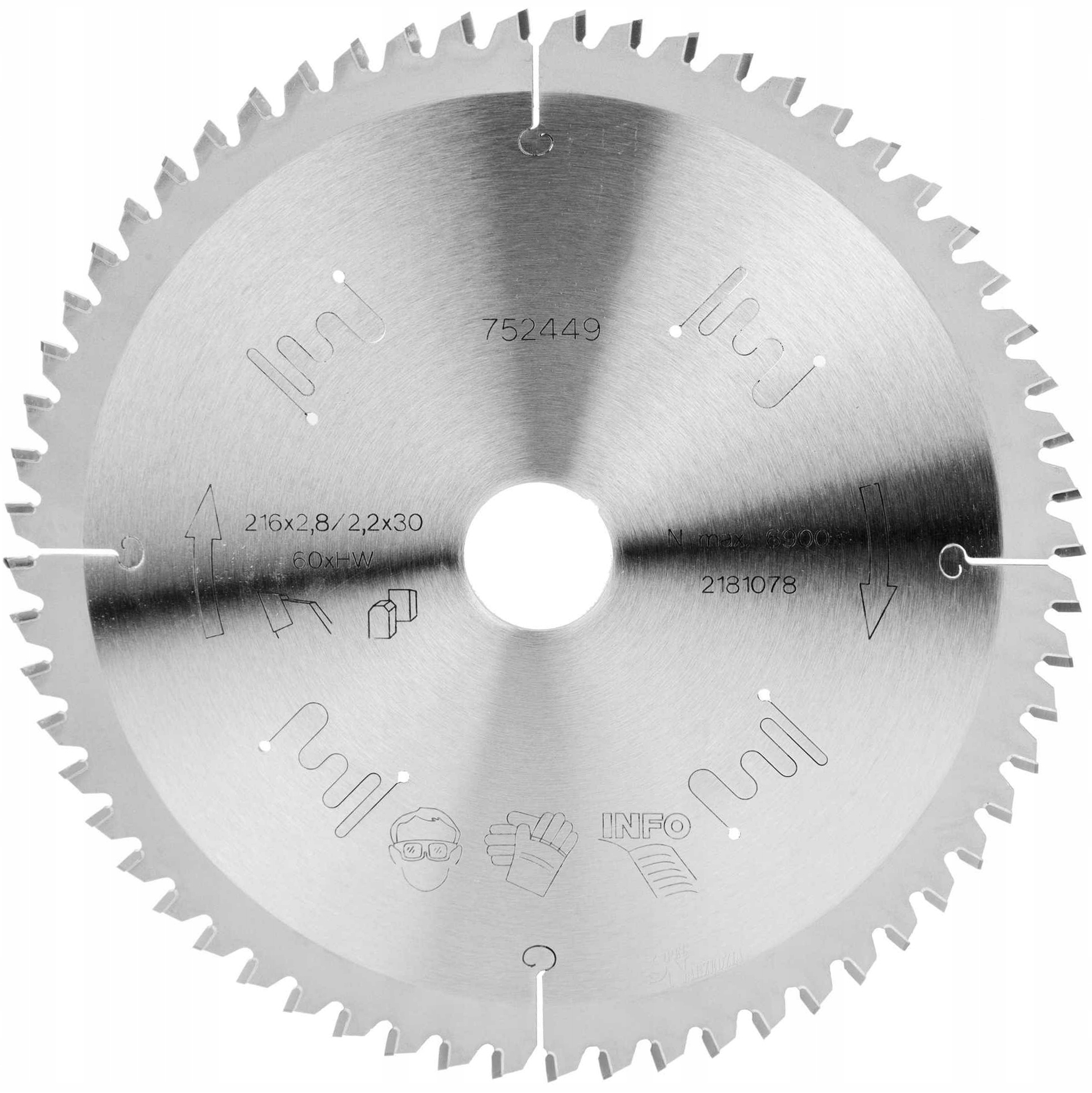 Hikoki 752449 Tarcza Do Laminatów I Aluminium 216x30 60 Zębów