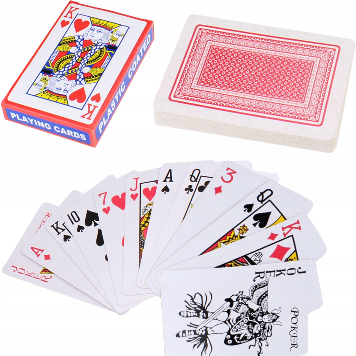 

Karty Do Gry Talia Plastik Powlekane Poker 54