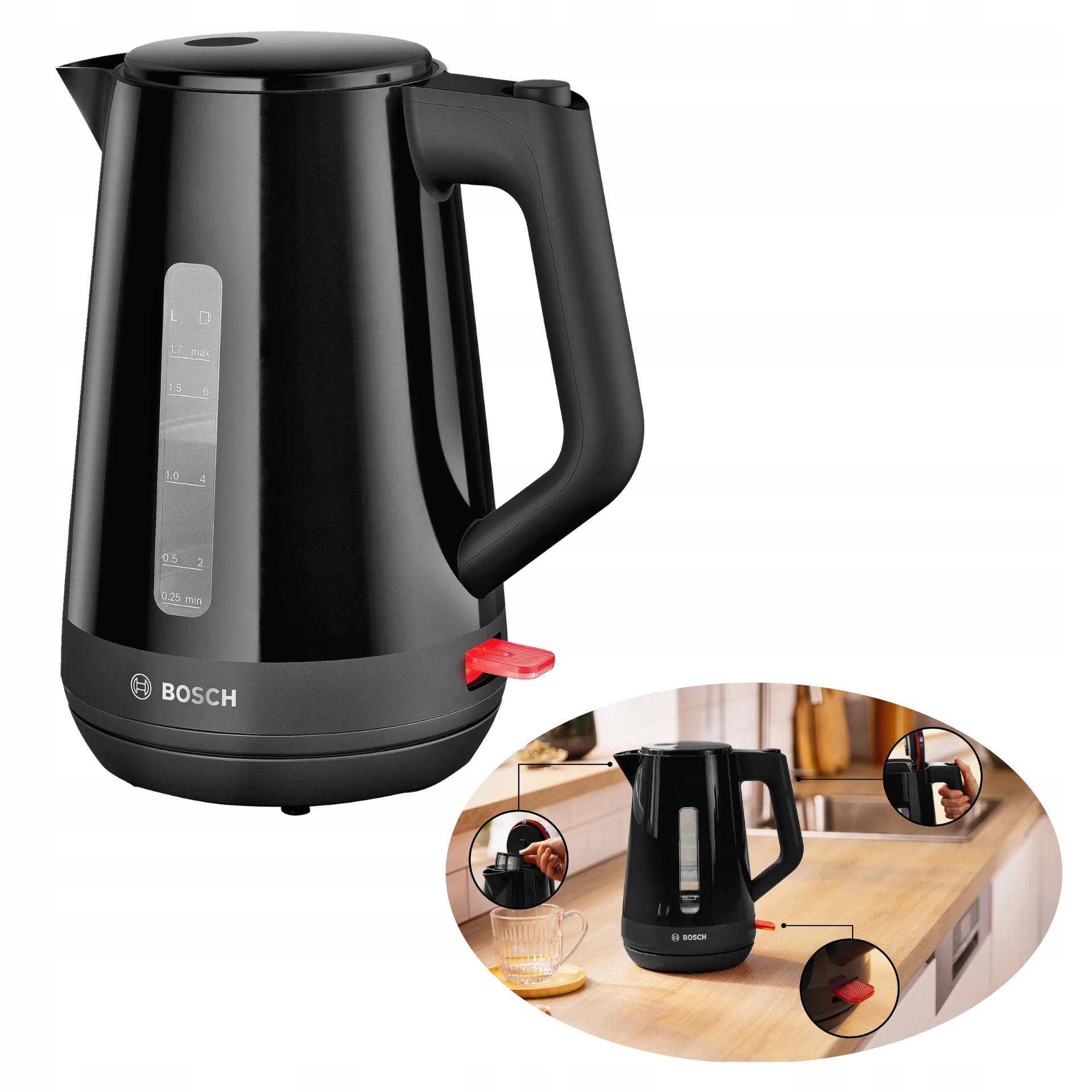 Elektrický varič MyMoment TWK1M123 1,7L 2400W Bosch