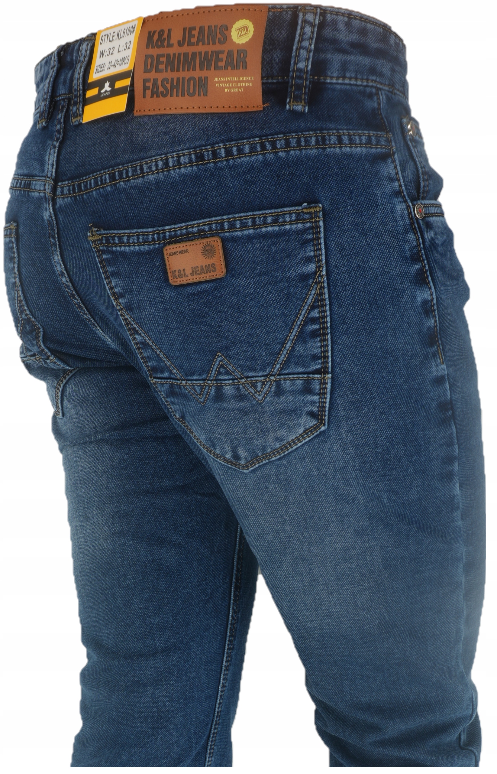 Spodnie Męskie Prosta Nogawka KL61 Jeansy L32 W38