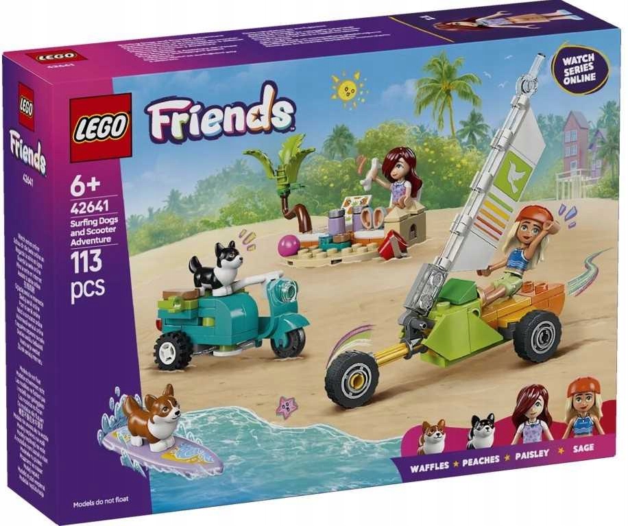 Lego Friends Dobrodružství s surfujícími psy a skútrem