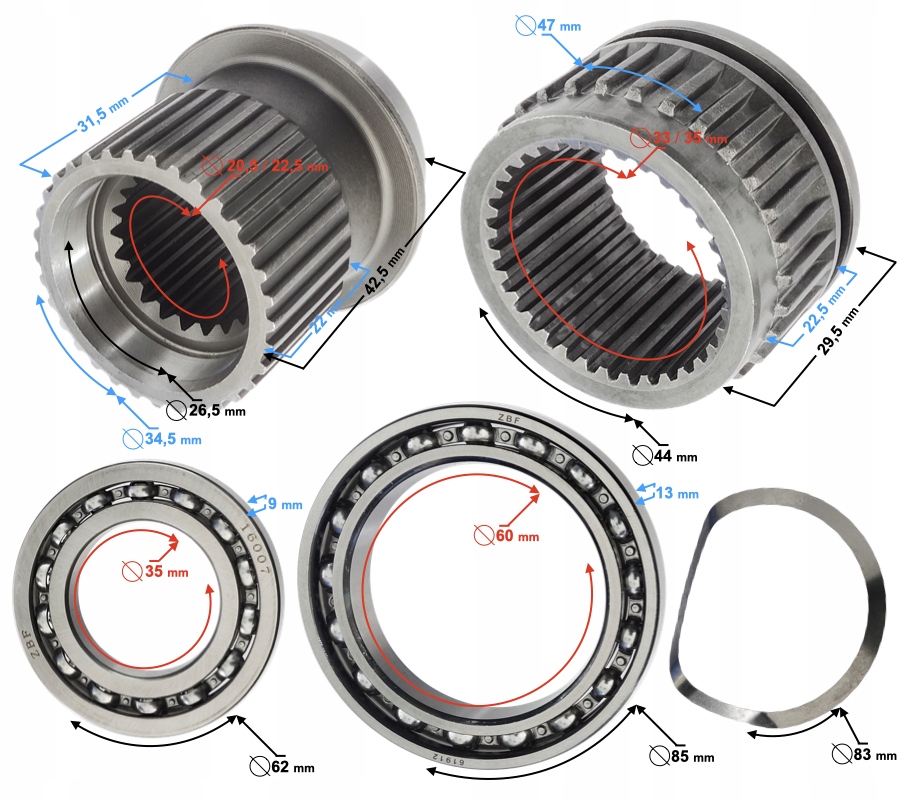 Element Diferenciálu Hisun Tactic 550 Martinelli