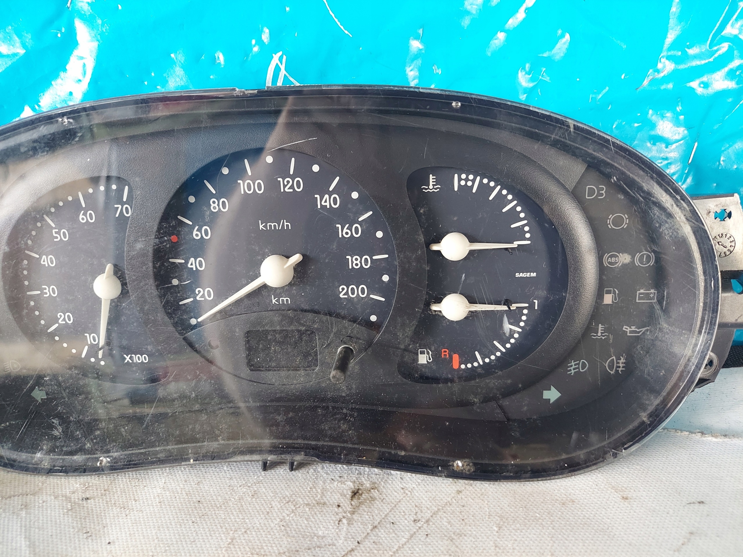 dials clock CLIO II 1.6 B 7700410442G