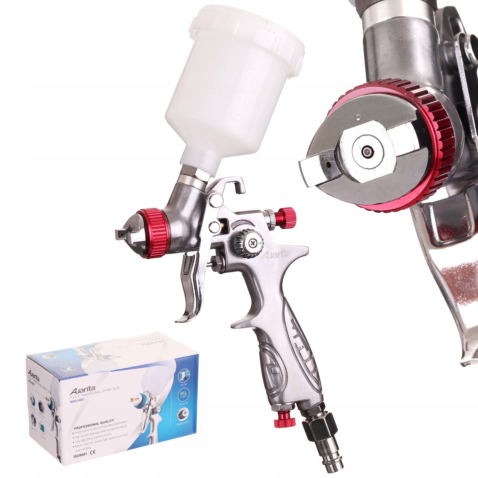 Lakovací Pistole Mini Hvlp 1,2 MM Pro Malty Nádrž 125 ML Malířská