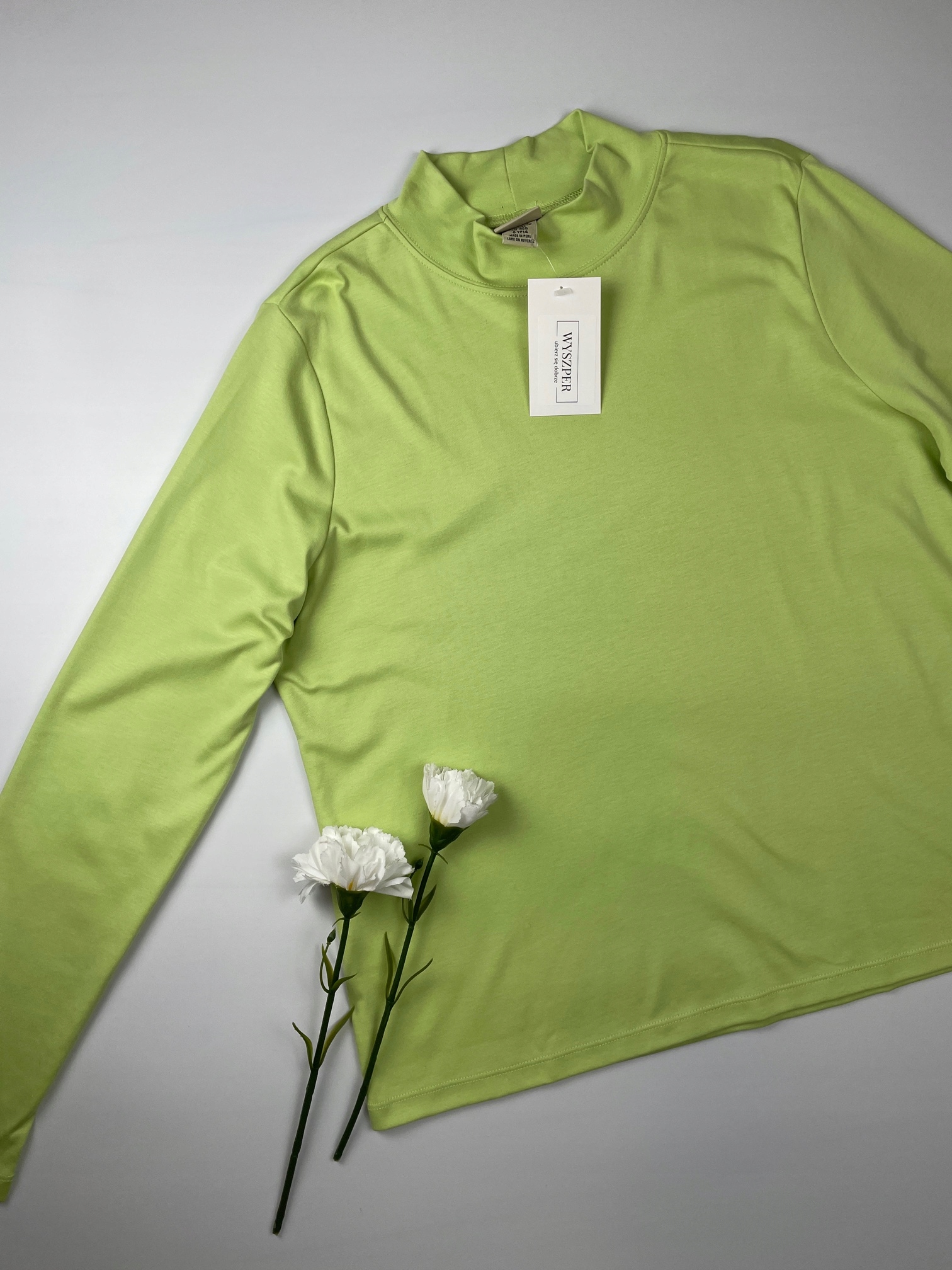 Golf damski zielony basic gładki 100% supima cotton L.L. Bean r. L Marka inna