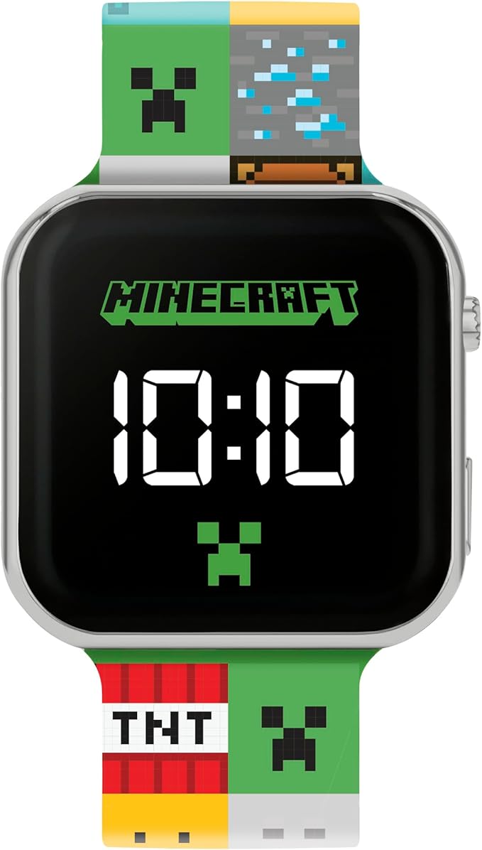 Minecraft Děti Led digitální barevný vícebarevný silikonový pásek hodiny