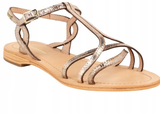 Les Tropeziennes Zlaté Kožené Sandály S Šupinovým Efektem 40 3DA