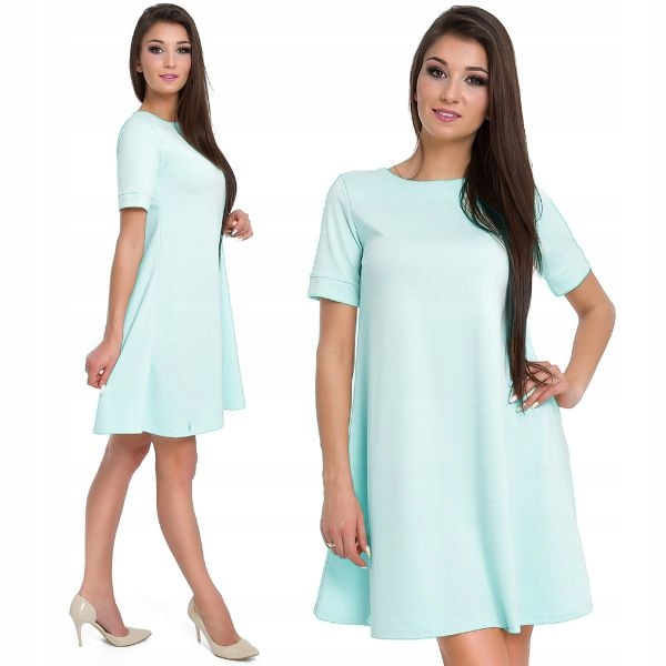 NATALIA SIWIEC trapezowa sukienka __ S / 36 KOLORY Dekolt okrągły