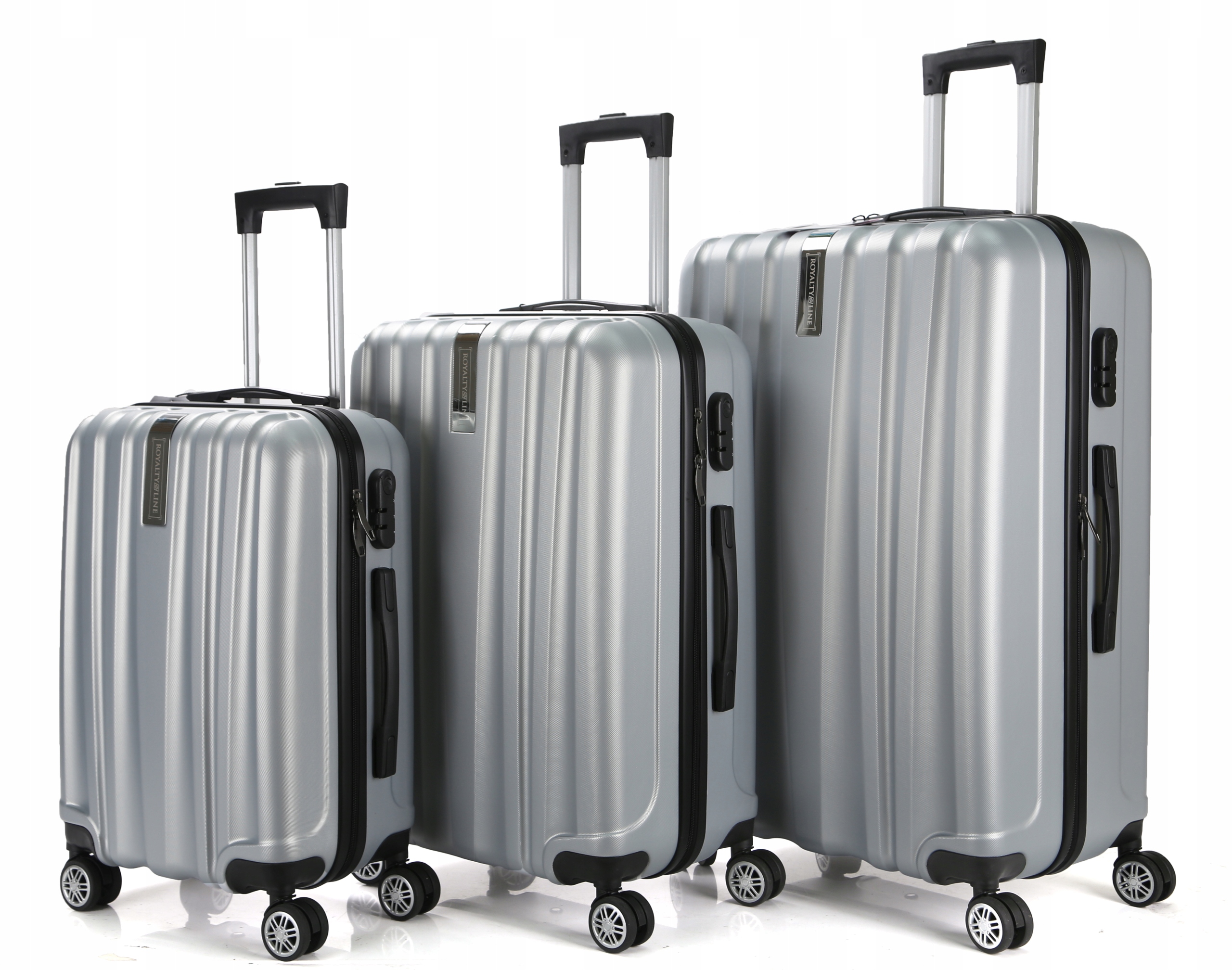 WALIZKA BAGAŻ ZESTAW WALIZEK KOMPLET 3W1 NA KÓŁKACH DUŻA ŚREDNIA MAŁA ABS