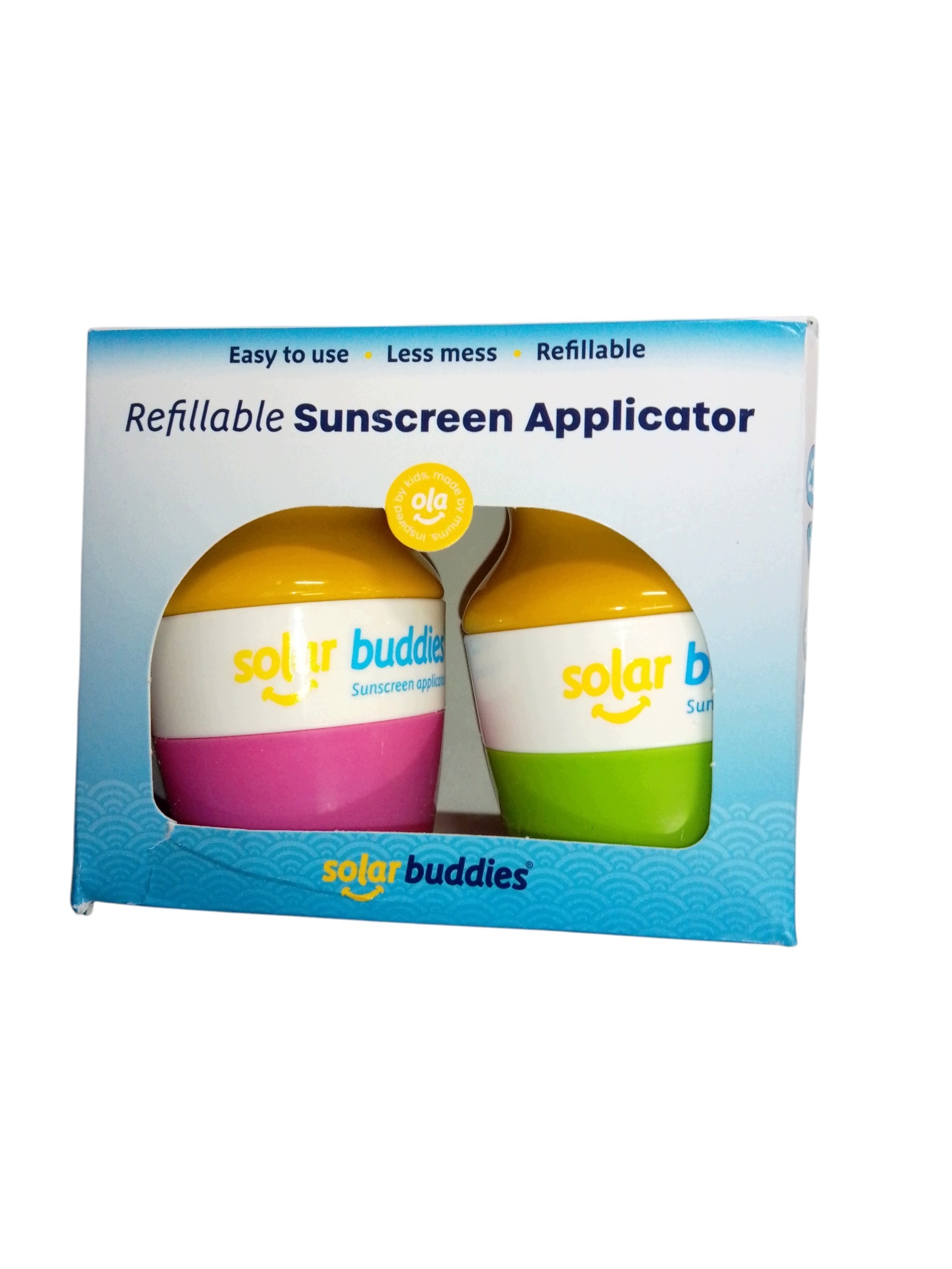 Aplikátor opalovacího krému Solar Buddies (plnitelný), poškozený obal