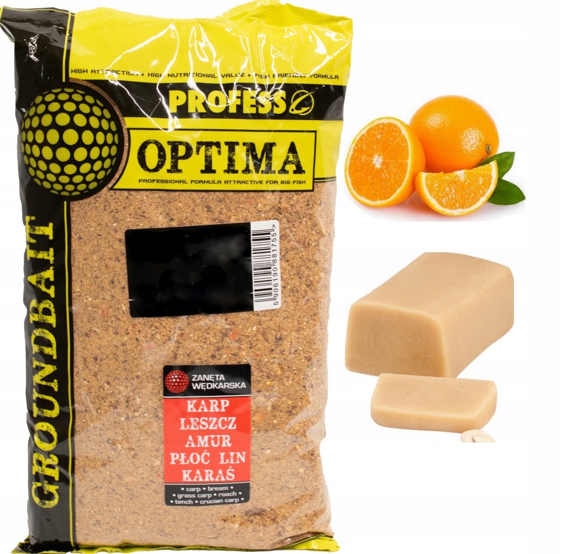 Zanęta Optima 1 kg Profess Marcepan i Pomarańcza