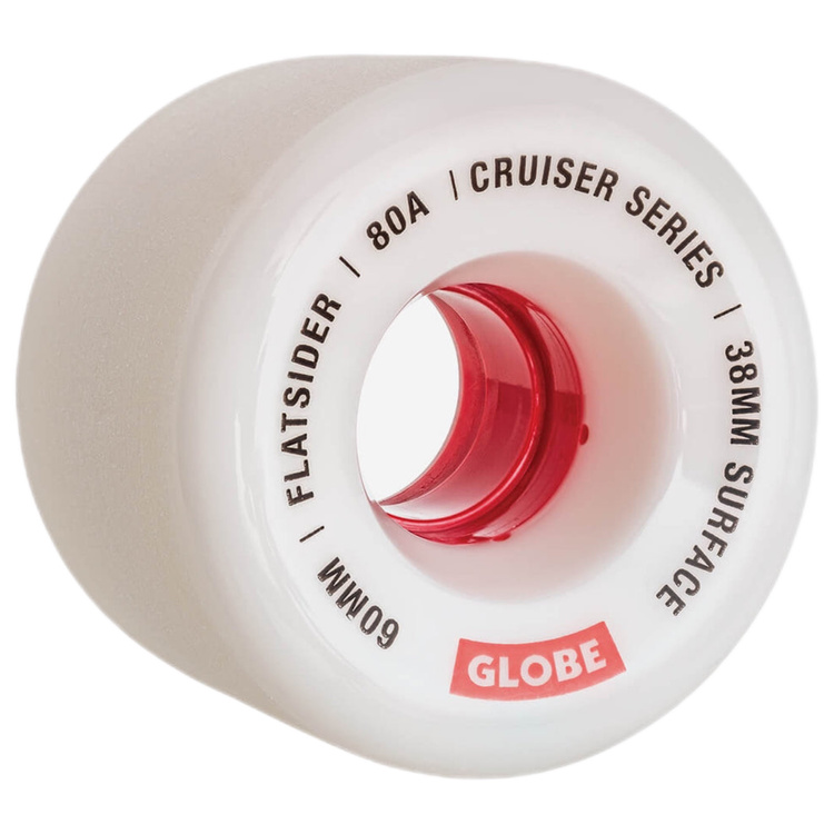 Kolečka pro skateboard Globe Flatsider Cruiser Wheels Bílá/Červená 60 mm