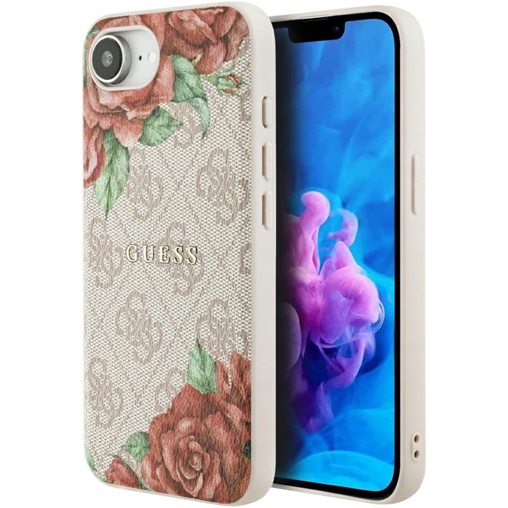 Pouzdro Guess pro iPhone 16e, MagSafe, stylové, ochranné, pevné, květinové