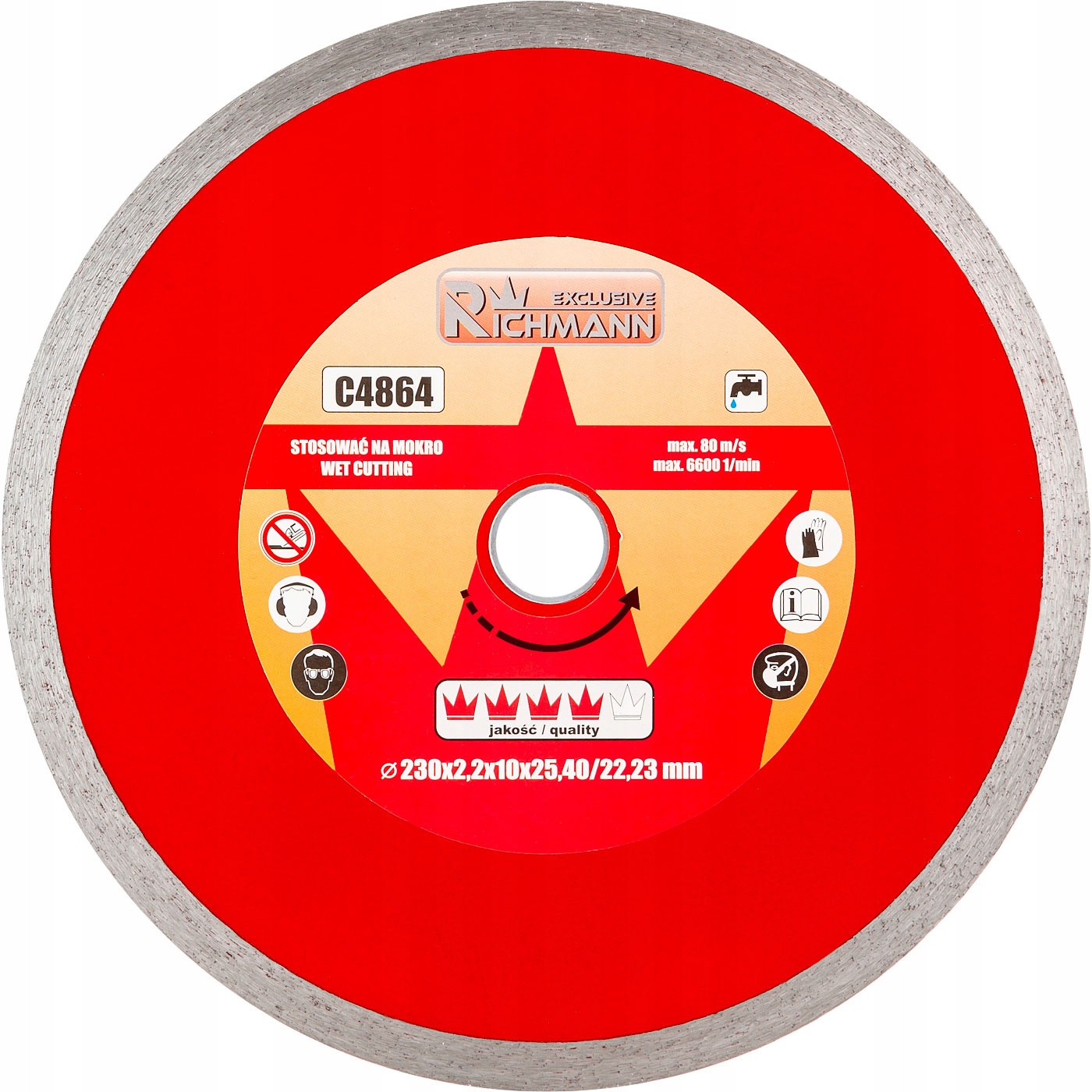 TARCZA DIAM. PEŁNA CIENKA 230x2,2x25,4/22,23 MM