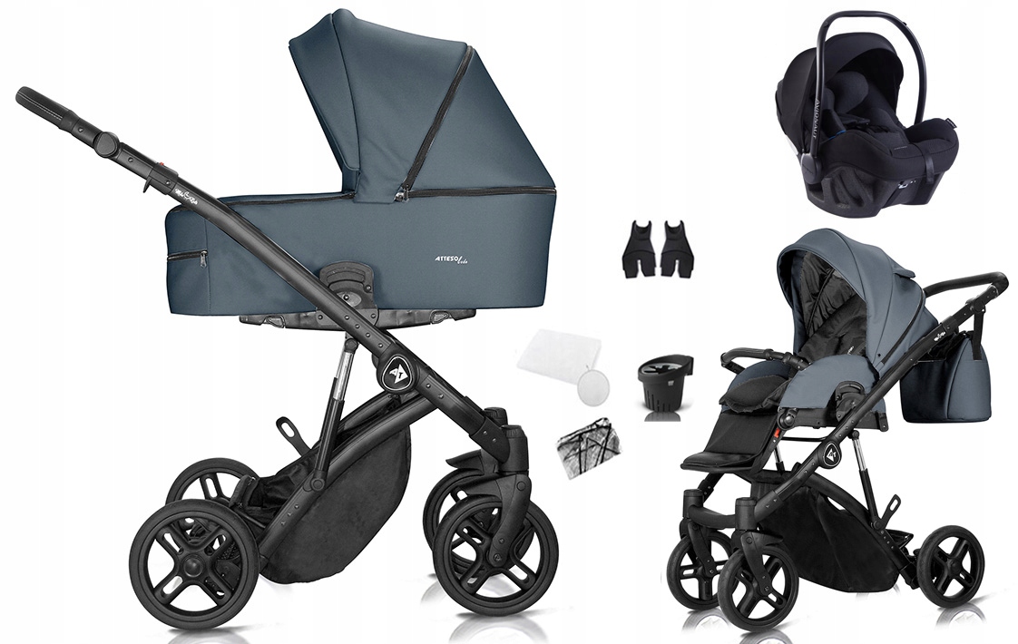 WÓZEK MILU KIDS ATTESO LEDO 3w1 PIXEL PRO ATL08