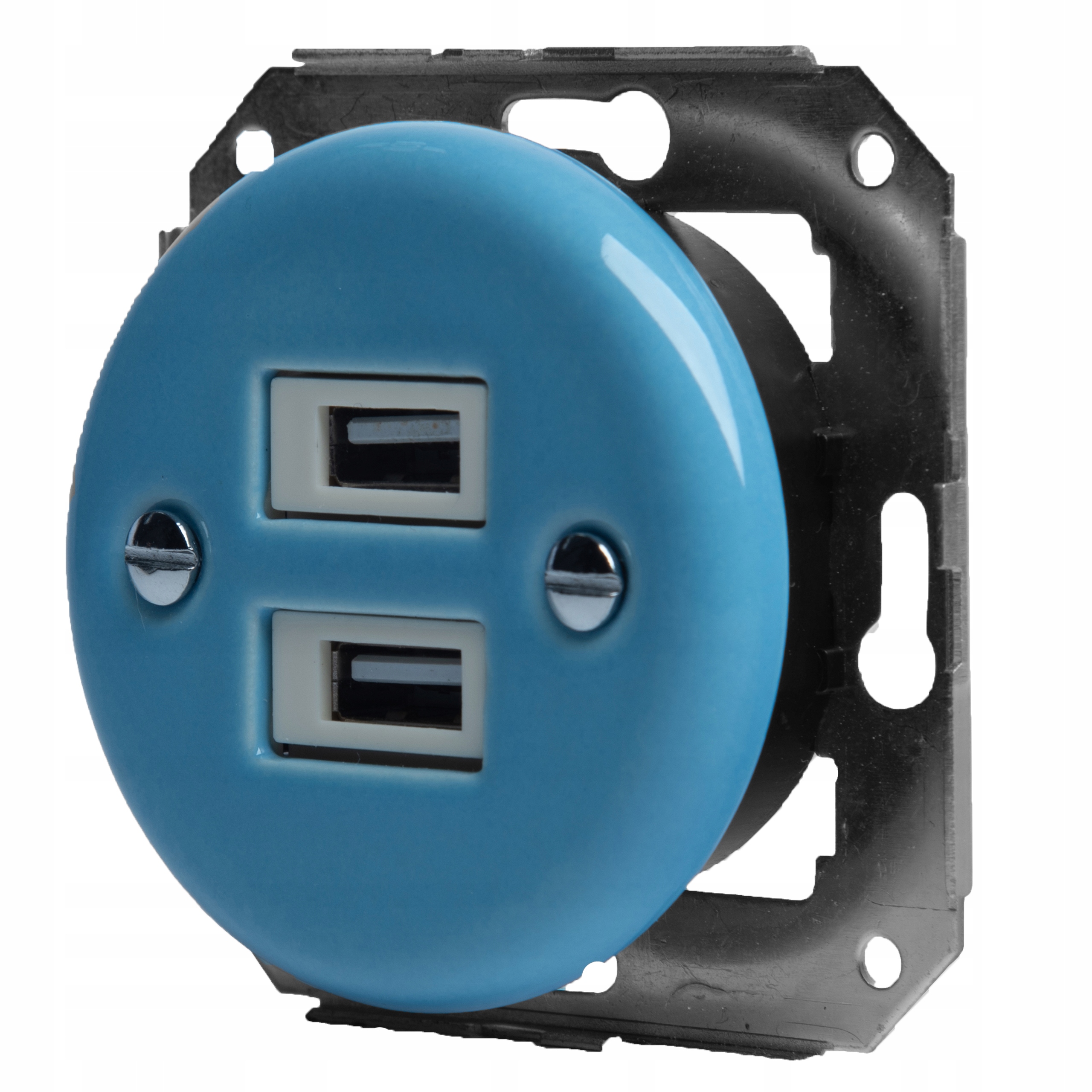 Keramická Zásuvka 2xUSB Retro Podomietková Pastelka