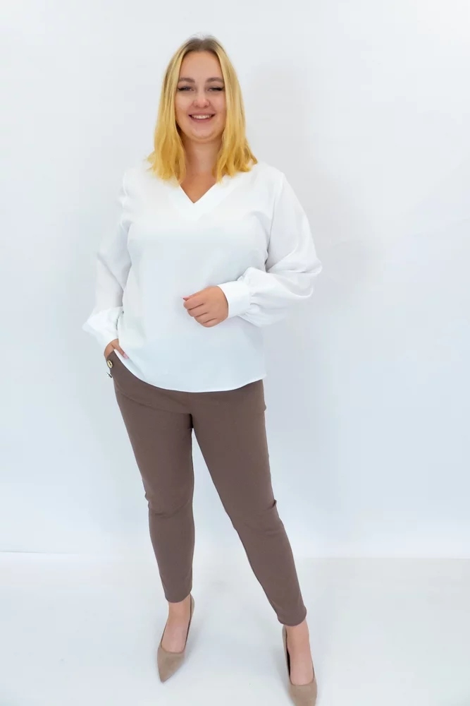 Jemná dámská halenka Bílá 44