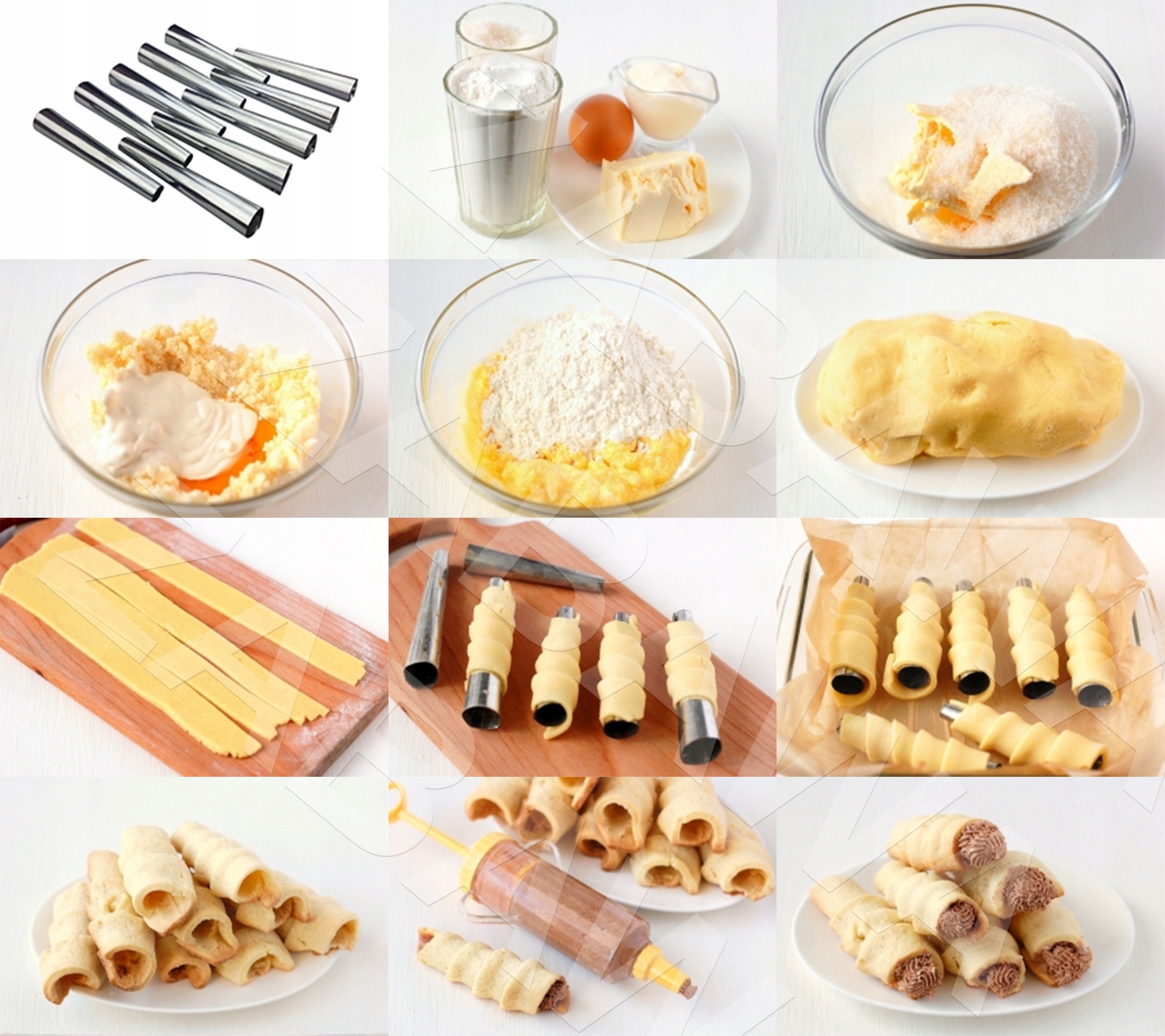 FOREMKI RURKI FORMA DO CIASTEK RUREK Z KREMEM CANNOLI XXL 10 szt 12cm #12 Kod producenta 4938245840126178826