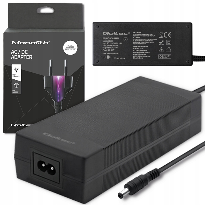 Zasilacz desktopowy 96W 24V 4A 5.5*2.5 +kabel zasilający