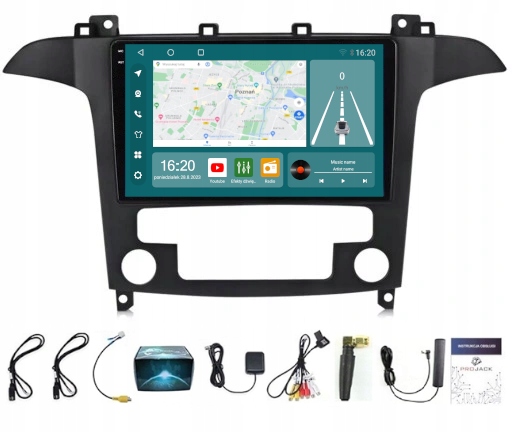 Rádio Android Ford Smax Galaxy 06-15 Carplay Wifi Usb 8/256GB Modem Sim