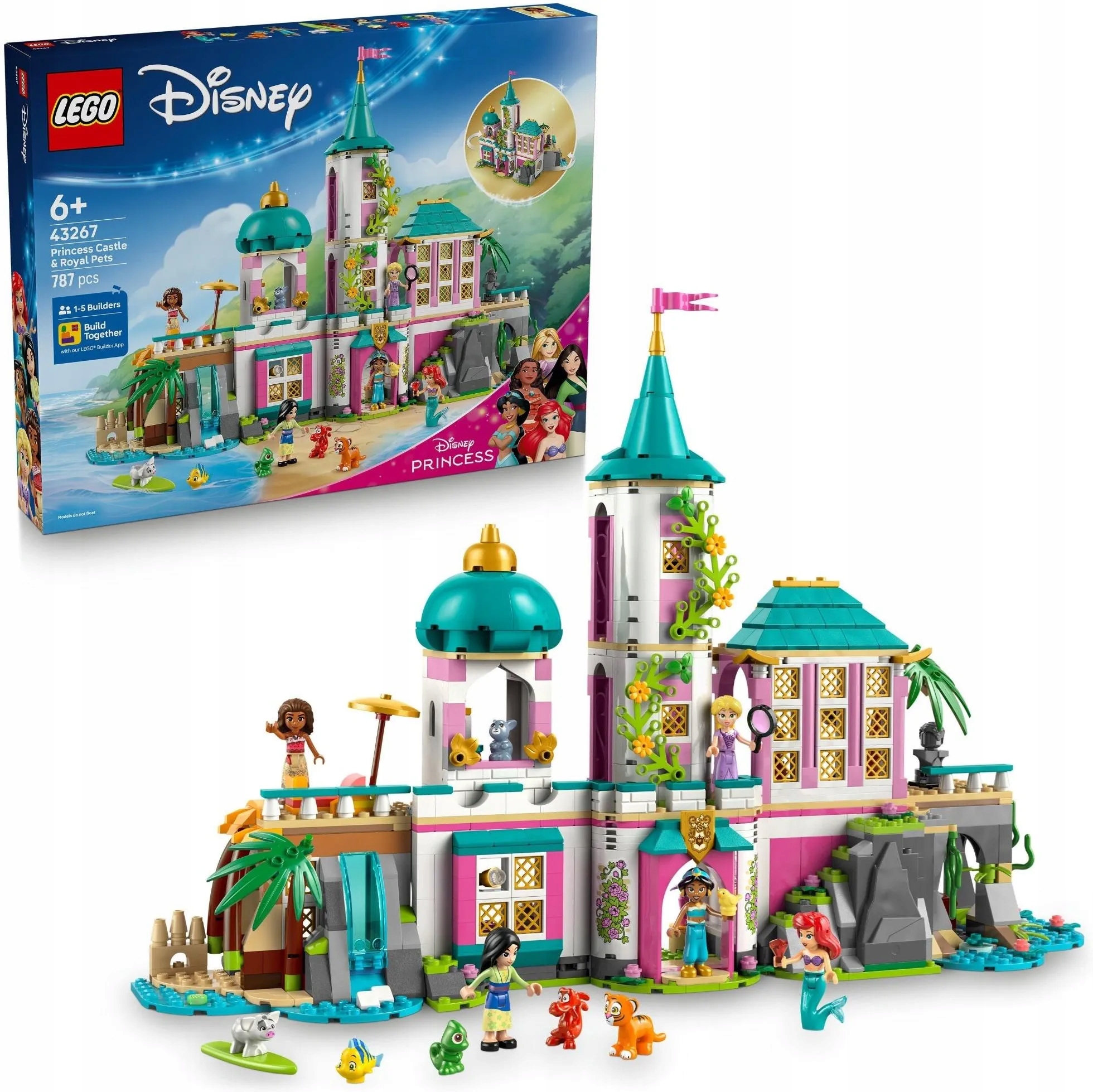 stavebnice Lego Disney 43267 Zámek princezen a královských zvířat