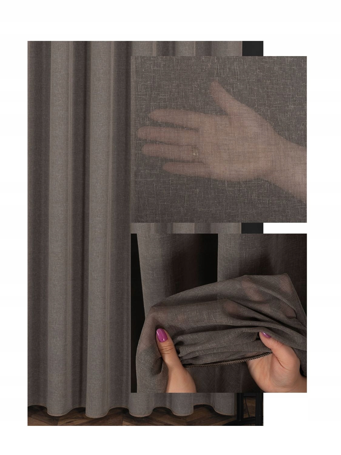 Záclony na žabky Tunel Záclona s řasící páskou sz180x290