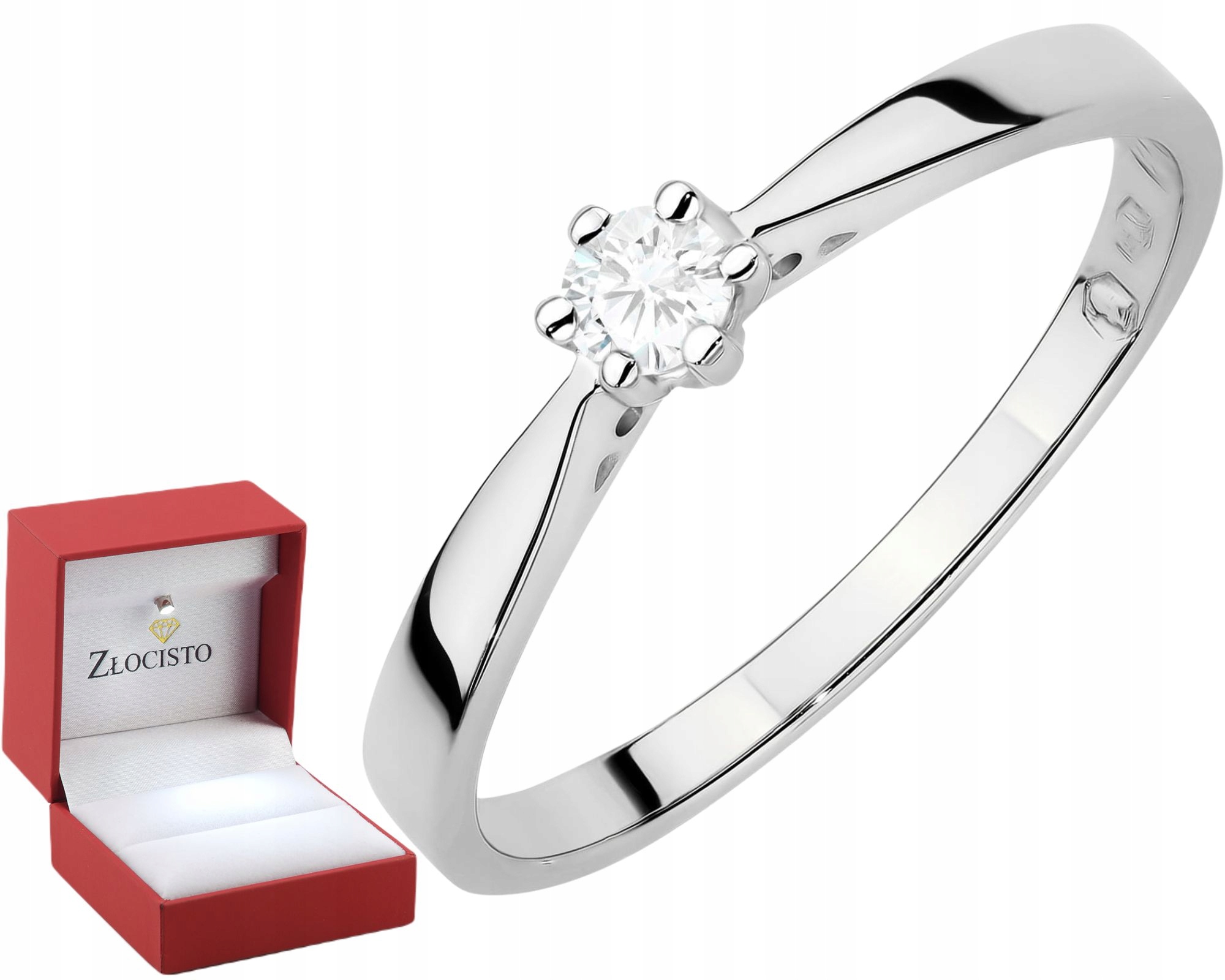 Bílý Zlatý Prstýnek S Laboratorním Briliantem, Fenomenální, Moderní