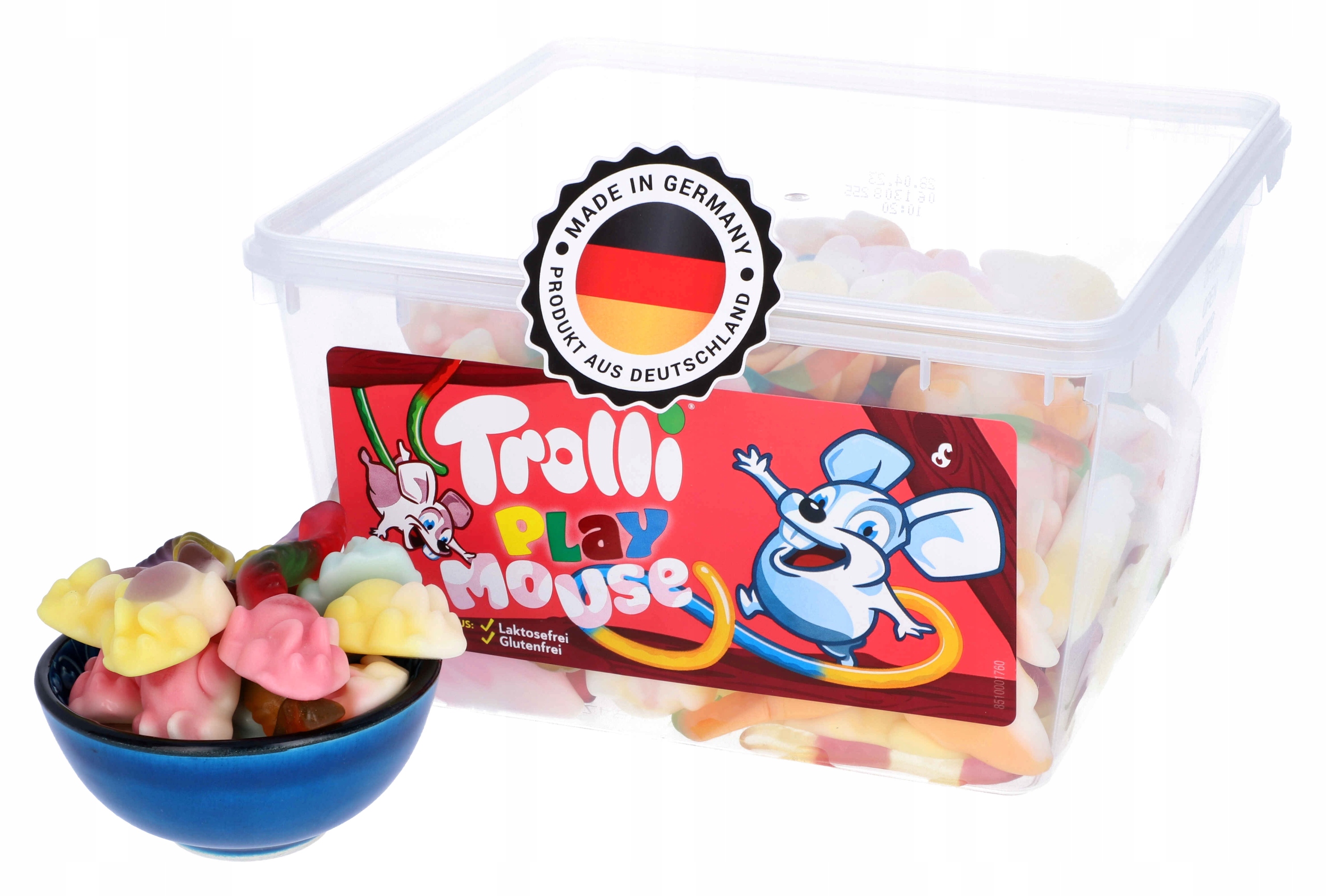 Trolli Żelki Myszy 75szt 1200g Myszki Mouse Playmouse Pianki Niemieckie Rodzaj żelki